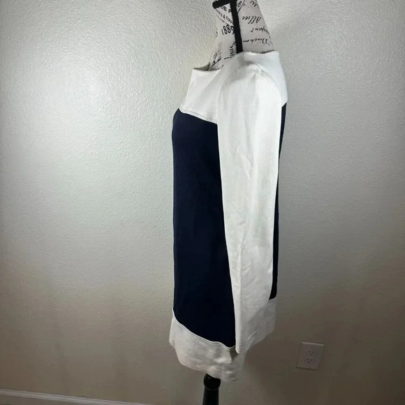 Milly Of New York Womens Mini Dress Nvy Blue/White Long Sleeve Color Block Sz M - Picture 2 of 8